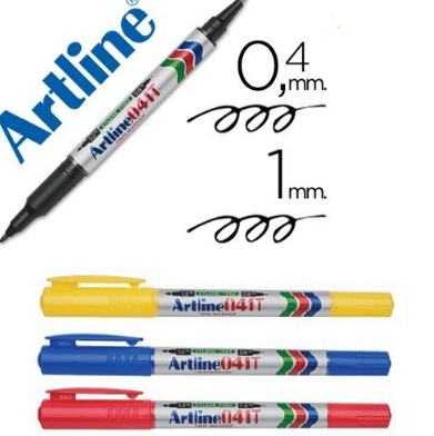 ปากกาเคมี ARTLINE EK-041T หัวปากกา 2 หัว ขนาด 0.4 - 0.1 มม. สีน้ำเงิน_2